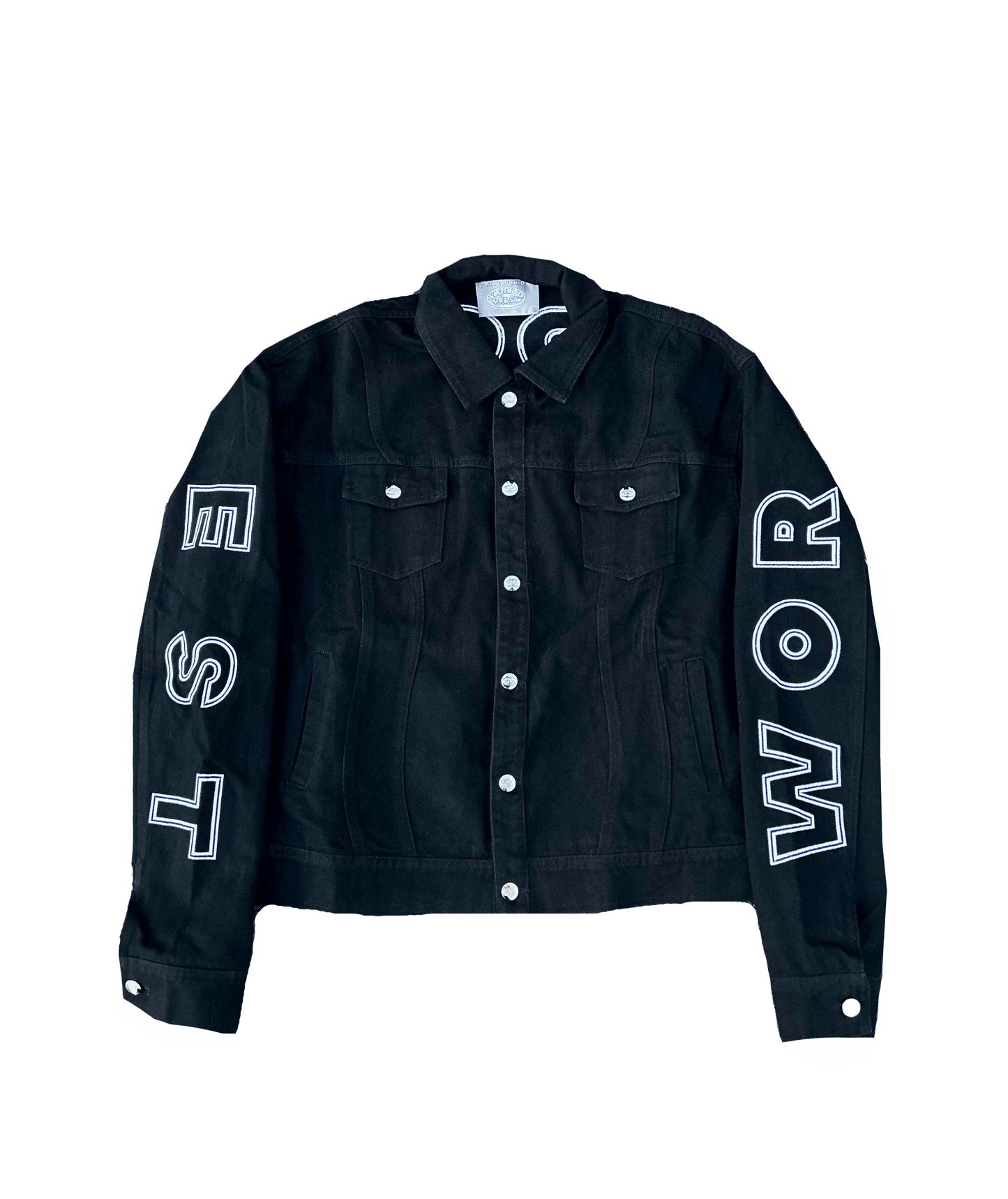 Black denim jacket