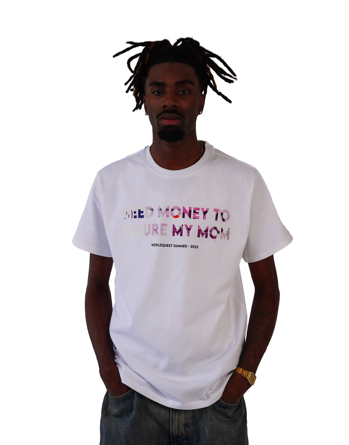 T-shirt need money blanc