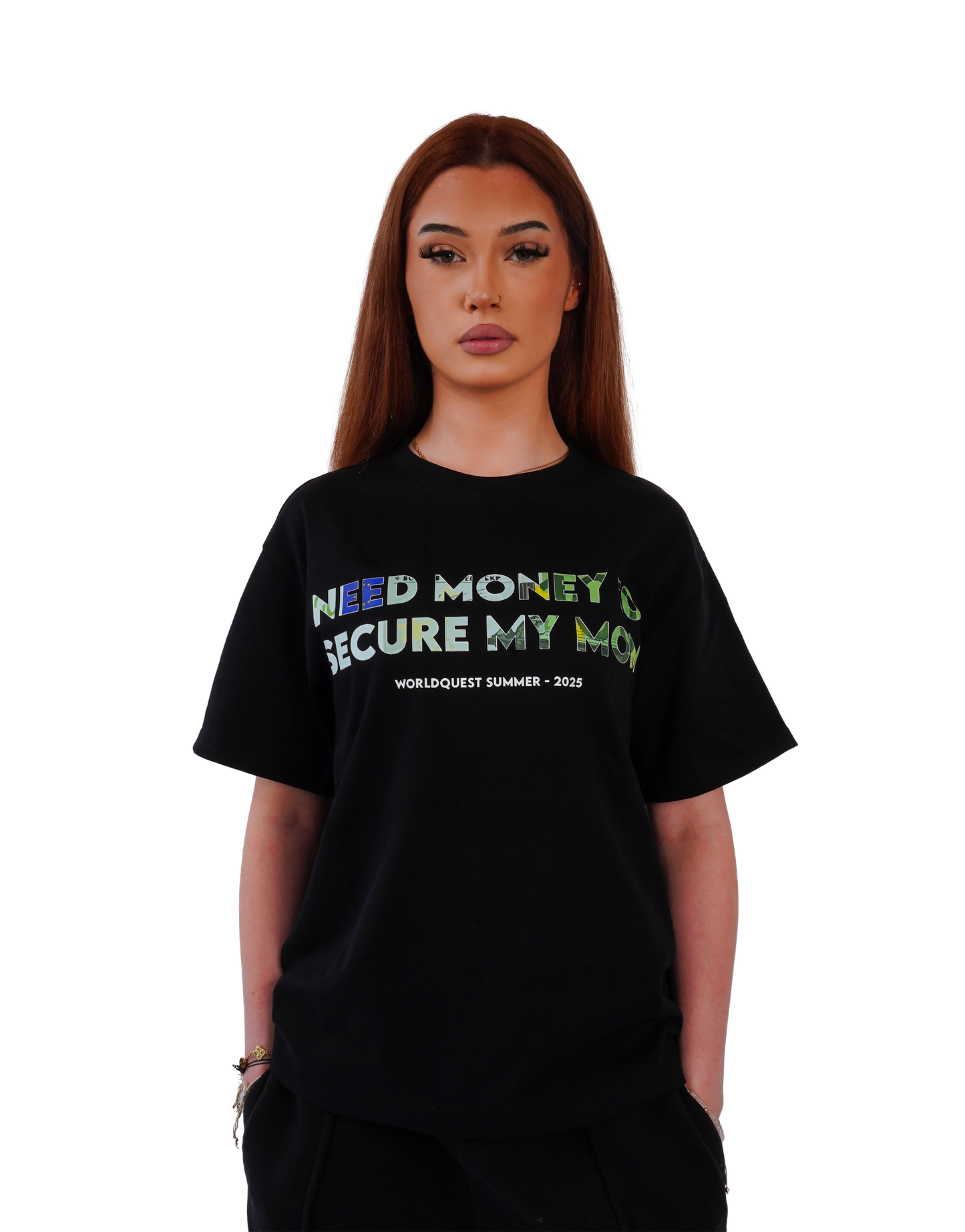 T-shirt need money noir