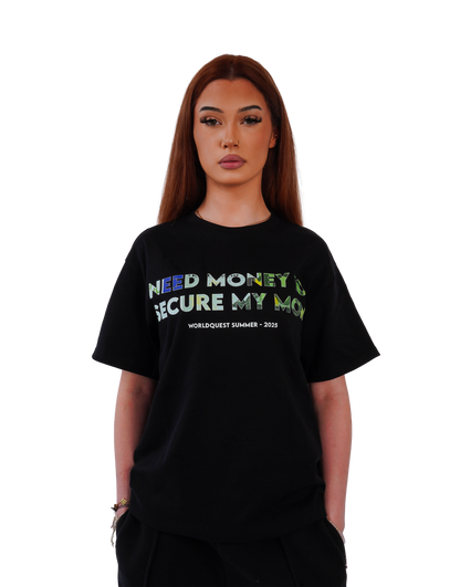 T-shirt need money noir