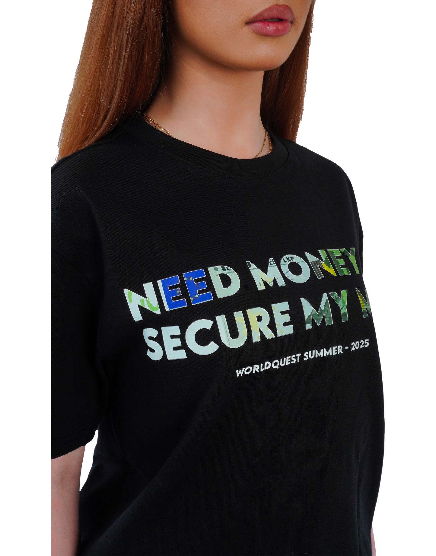 T-shirt need money noir