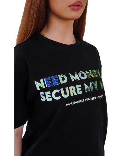 T-shirt need money noir