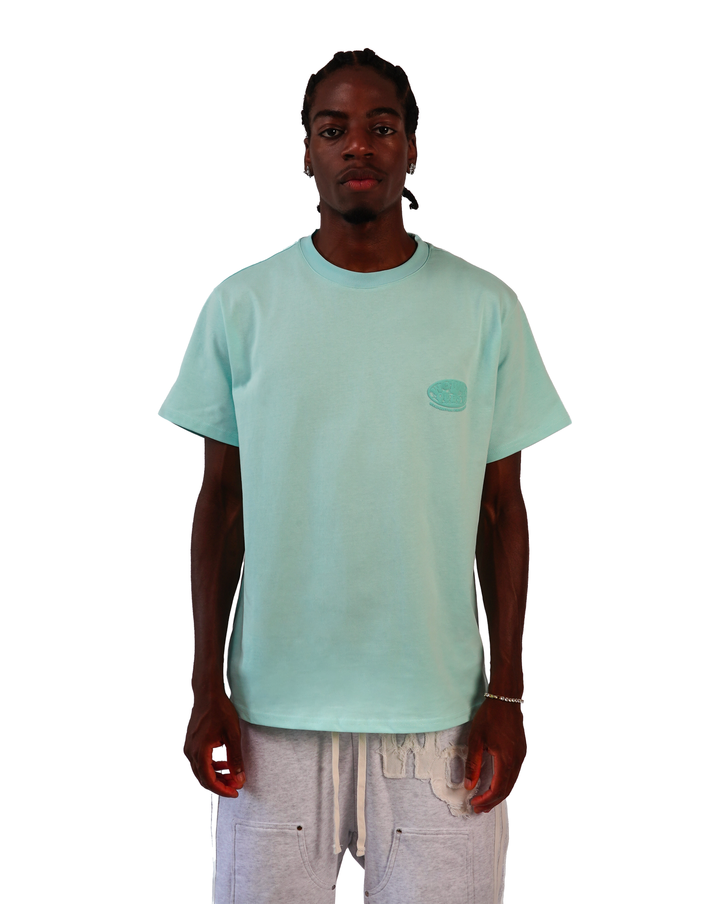 T-shirt bleu pastel