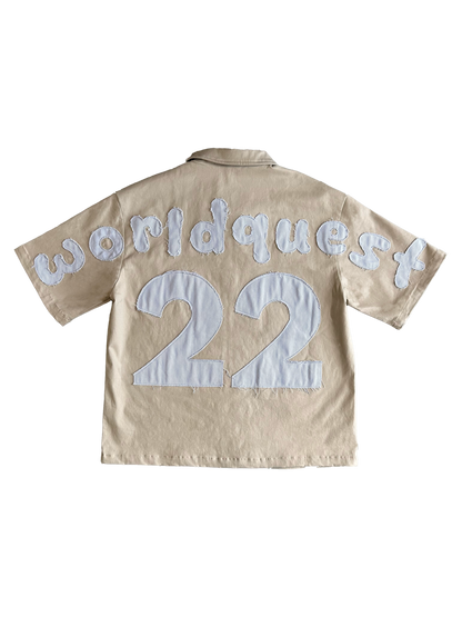 Zip à col beige